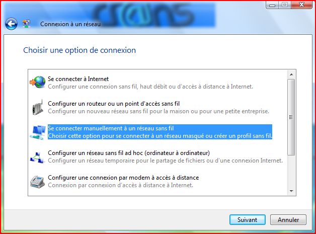 alt configurer une connexion